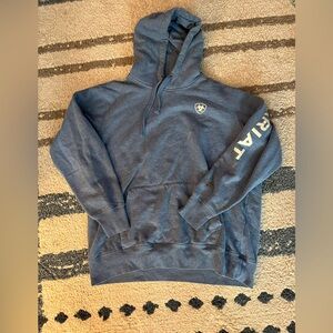 Ariat Blue Zipper-Front Hoodie Sweater